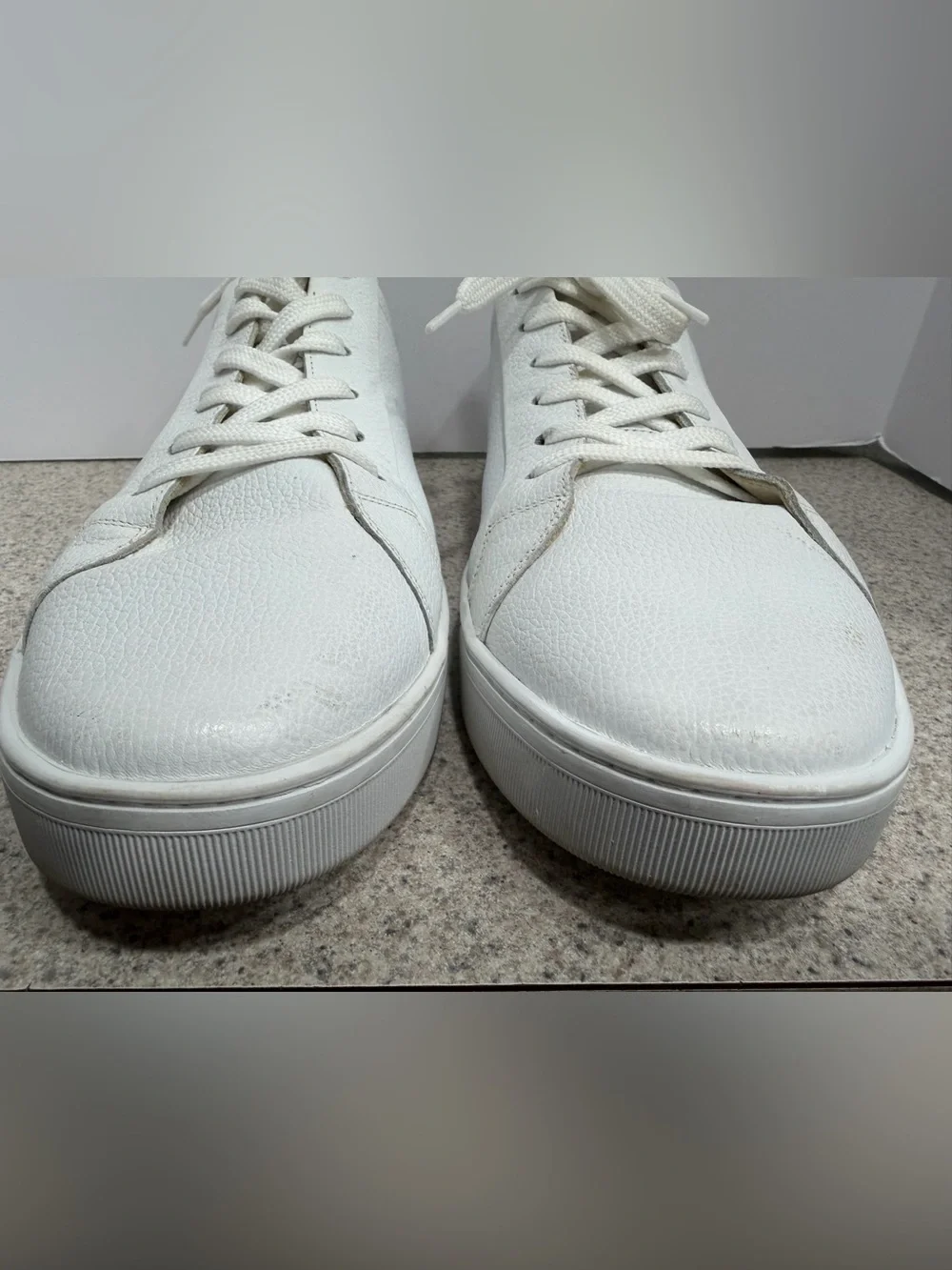 MERCANTI FIORENTINI White Leather Lace Up Sneakers - Men's Size 13M -White -5901